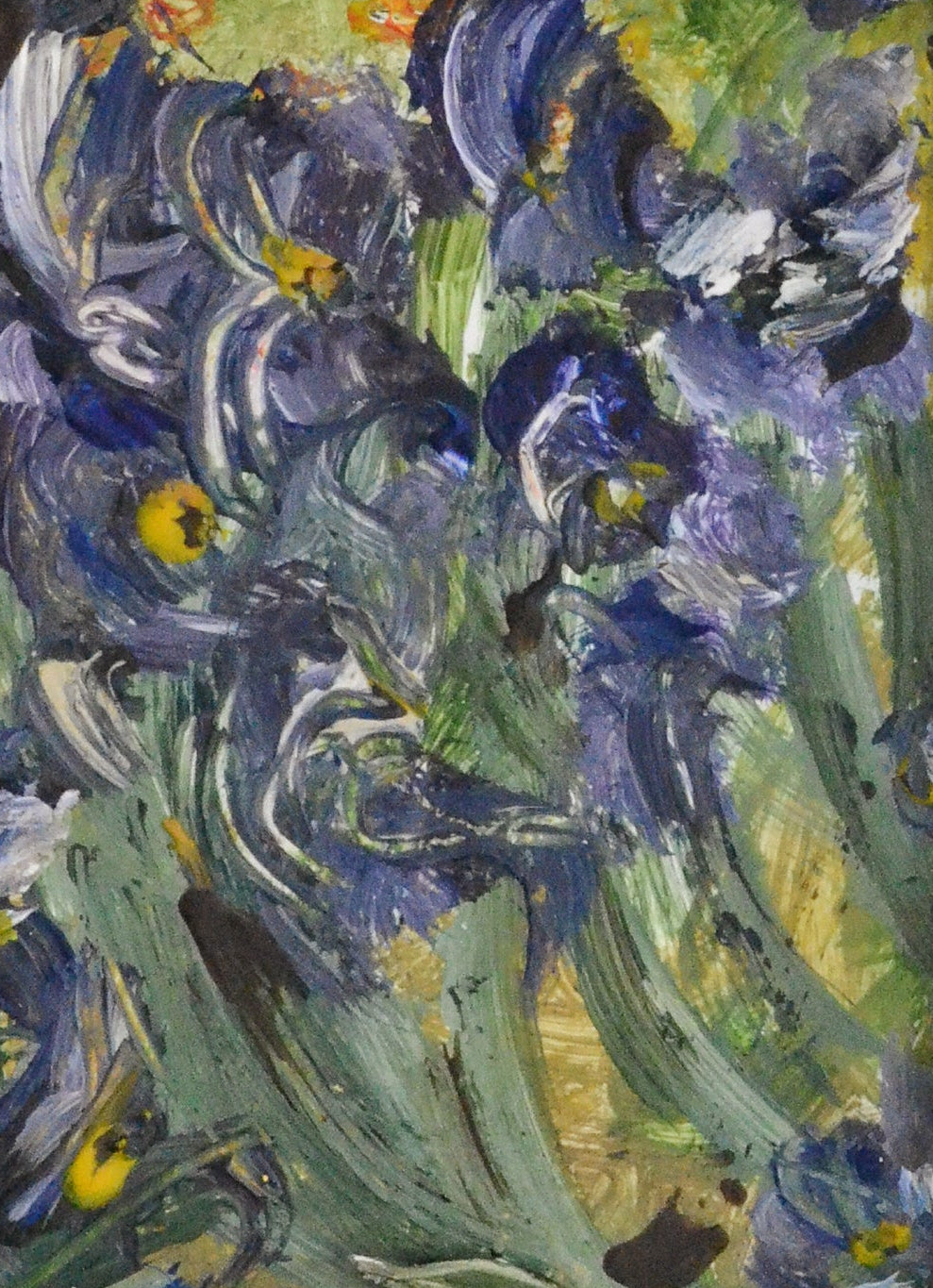 painted blue flowers 